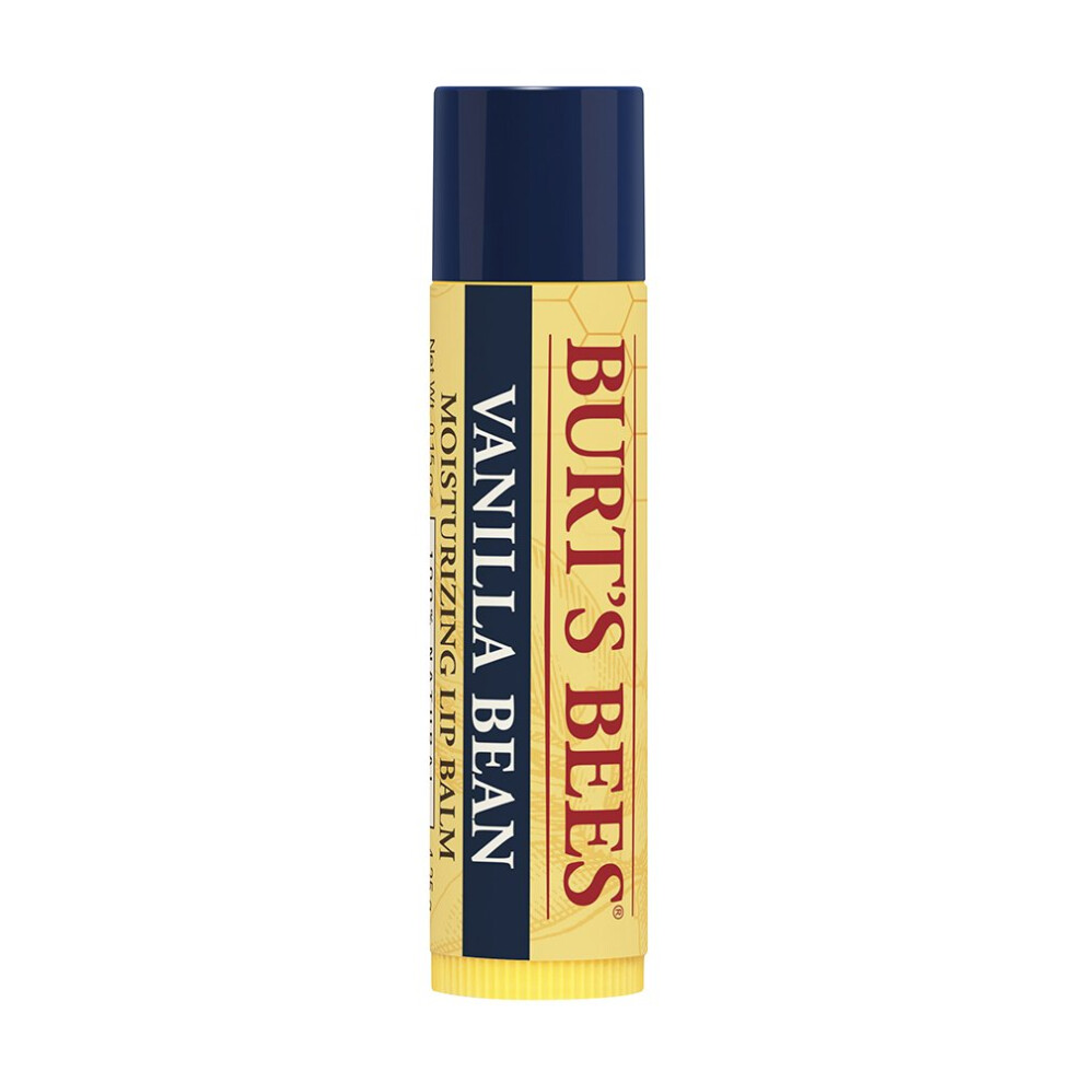 Burt's Bees Vanilla Bean Lip Balm Lip Moisturizer With Responsibly Sourced Beeswax Tint-Free Natural Conditioning Lip Treatment 1 Tube 0.15 oz.