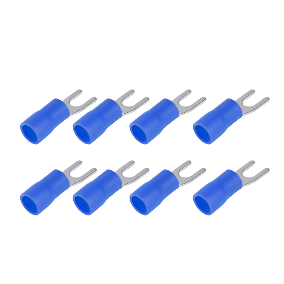 300Pcs Insulated Copper Fork Spade Terminals 4Mm For Wiring Sv1.25-4 7661329367156