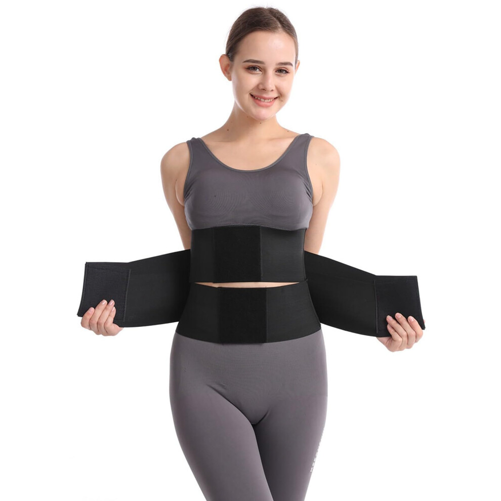 Waist trainer waist shaper, abdominal belt for men and women, triplewrap 3XL black
