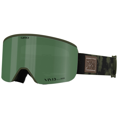 Giro Giro Axis Ski Goggles - Snowboard Goggles for Men - Trail Green Cloud Dust Strap avec une envie vive / des objectifs infrarouges vifs