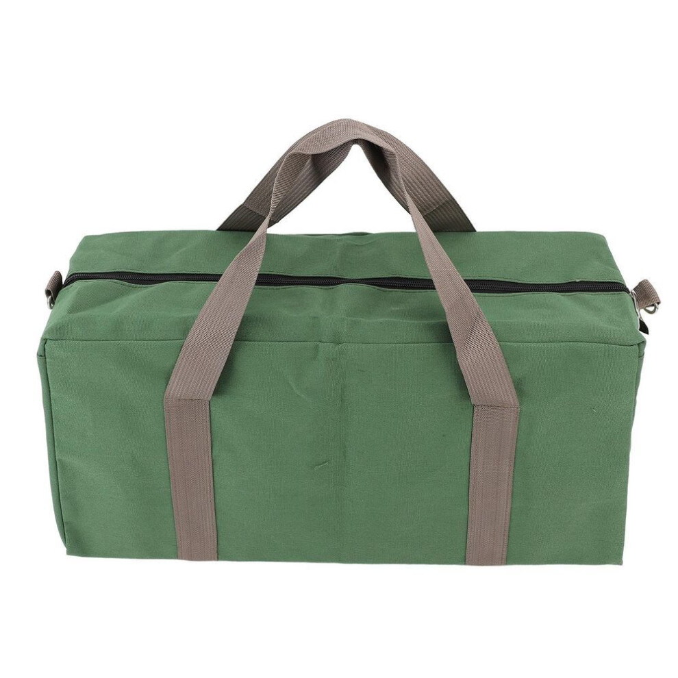 Canvas Wide Mouth Tool Storage Bag With Adjustable Shoulder Strap Waterproof Large Capacity Small