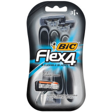 BIC Flex 4 Wegwerp Scheermes, Mannen, 3-Stuks (Verpakking van 3)