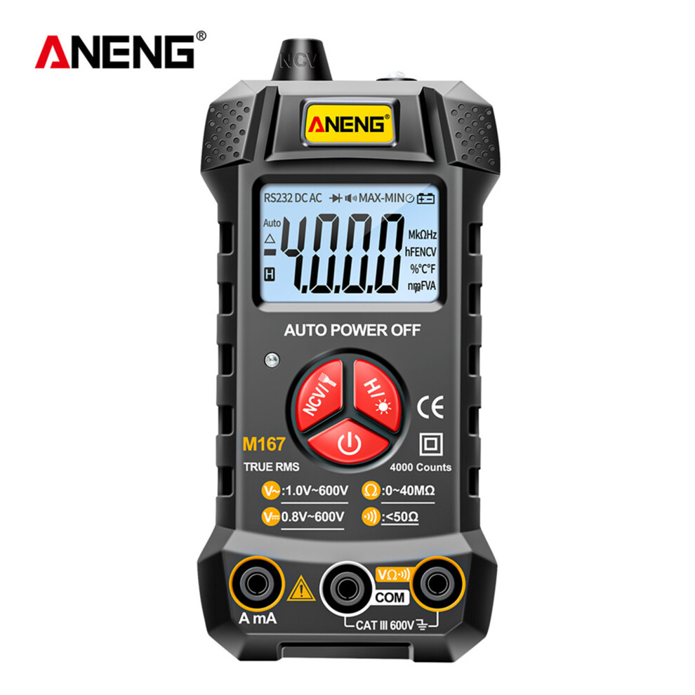 Aneng M167 Digital Multimeter 4000 Counts Ac/Dc Voltage Ammeter With Backlight 8731329373750