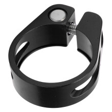 Abrazadera de tija de sillín de aluminio de 31,8 mm para bicicleta negra 20 g