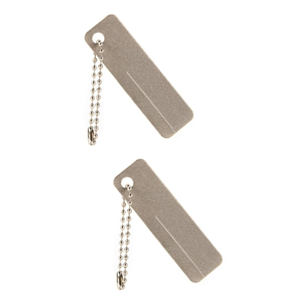 Set Of 2 Mini Diamond Sharpening Plate Sharpener Whetstone Fishing Hook 6493810408823