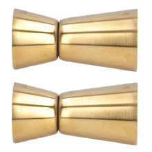 Edelstahl-Gold-Doppelkopf-Cocktailmaß 25/50 ml für Bar