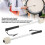 2 pièces de maillets de percussion, compact, métal blanc/feutre 10