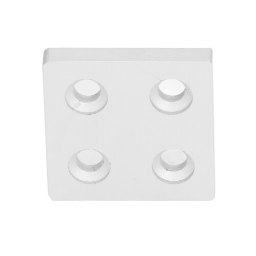 5 piezas de tapas finales de aluminio 4040 con ranuras dobles plateadas 2