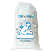 ICE N COLD ijszakken met trekkoordsluiting | 20 pond 100 ct/stuk | 50 mic Dikte | Draagbare opslag- en diepvrieshouder