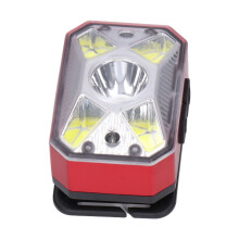 Linterna frontal LED COB USB roja 1200 mAh 6.5x4.3x3.5cm