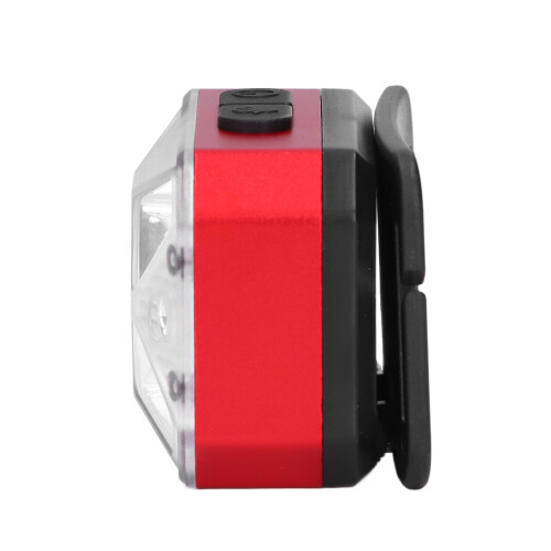 Linterna frontal LED COB USB roja 1200 mAh 6.5x4.3x3.5cm 2