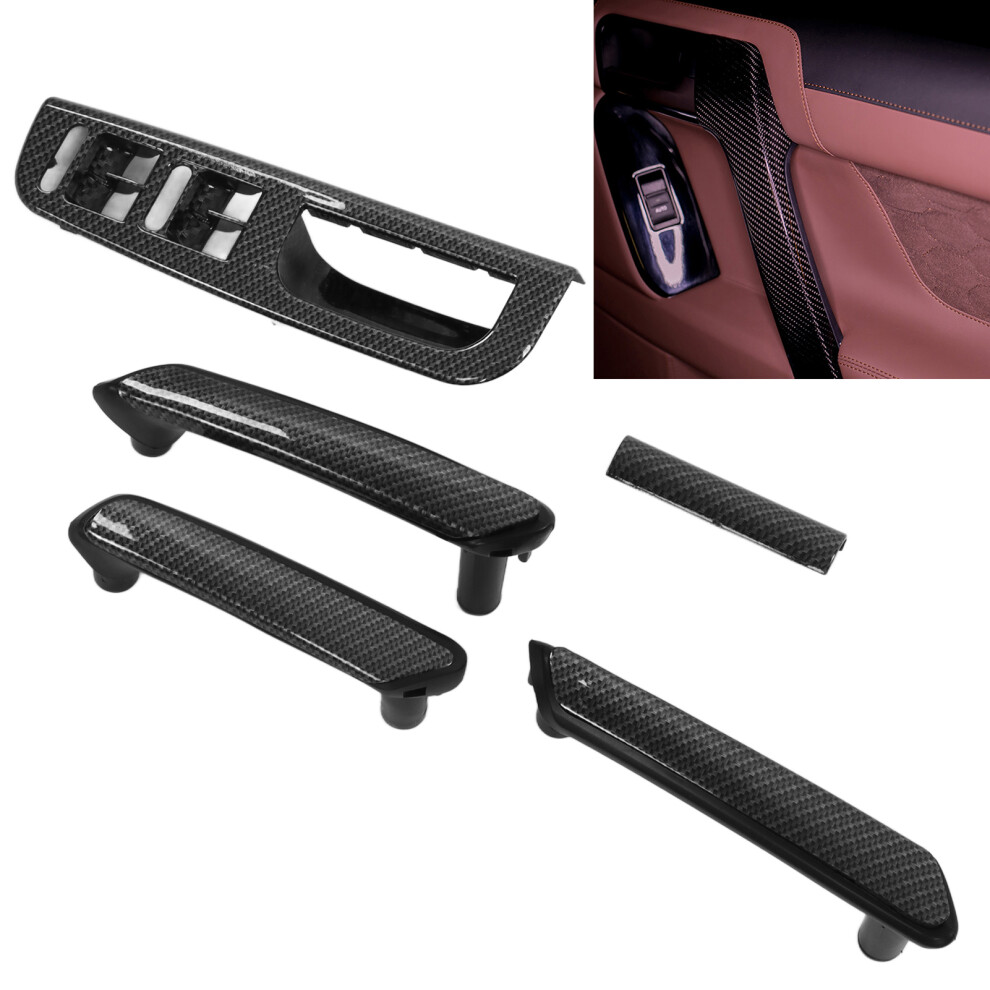 Carbon Fiber Style Inner Door Handle Lifting Panel Frame For B5 1998Â2005 4691329388229