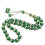 Chapelet à 33 perles, 12 mm vert, résine-métal, gravé 1