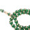 Chapelet à 33 perles, 12 mm vert, résine-métal, gravé 7