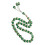 Chapelet à 33 perles, 12 mm vert, résine-métal, gravé 5