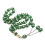 Chapelet à 33 perles, 12 mm vert, résine-métal, gravé 16