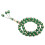 Chapelet à 33 perles, 12 mm vert, résine-métal, gravé 8