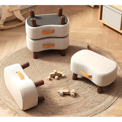 Small bench, sofa, footstool, ottoman, modern accent step stool with portable handle 2
