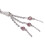 2 pezzi di perline tasbih 99 perle mihrab 8 mm grigio argento 8