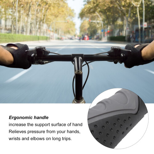 Manopole ergonomiche per biciclette in gomma TPR, 13 cm e 2,2 cm 2