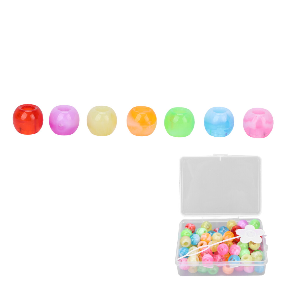 Unisex 74Pcs Hair Beads Dreadlocks Coil Accessories, Plastic Resin, Multi-Color