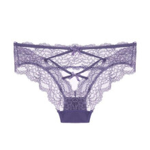 (purple, M) Sexy Underwear For Women Seamless Hipster Sheer Mesh Lace Panties Low Waist
