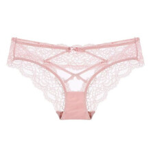 (pink, L) Sexy Underwear For Women Seamless Hipster Sheer Mesh Lace Panties Low Waist