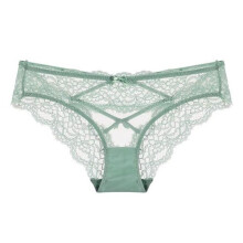 (green, L) Sexy Underwear For Women Seamless Hipster Sheer Mesh Lace Panties Low Waist