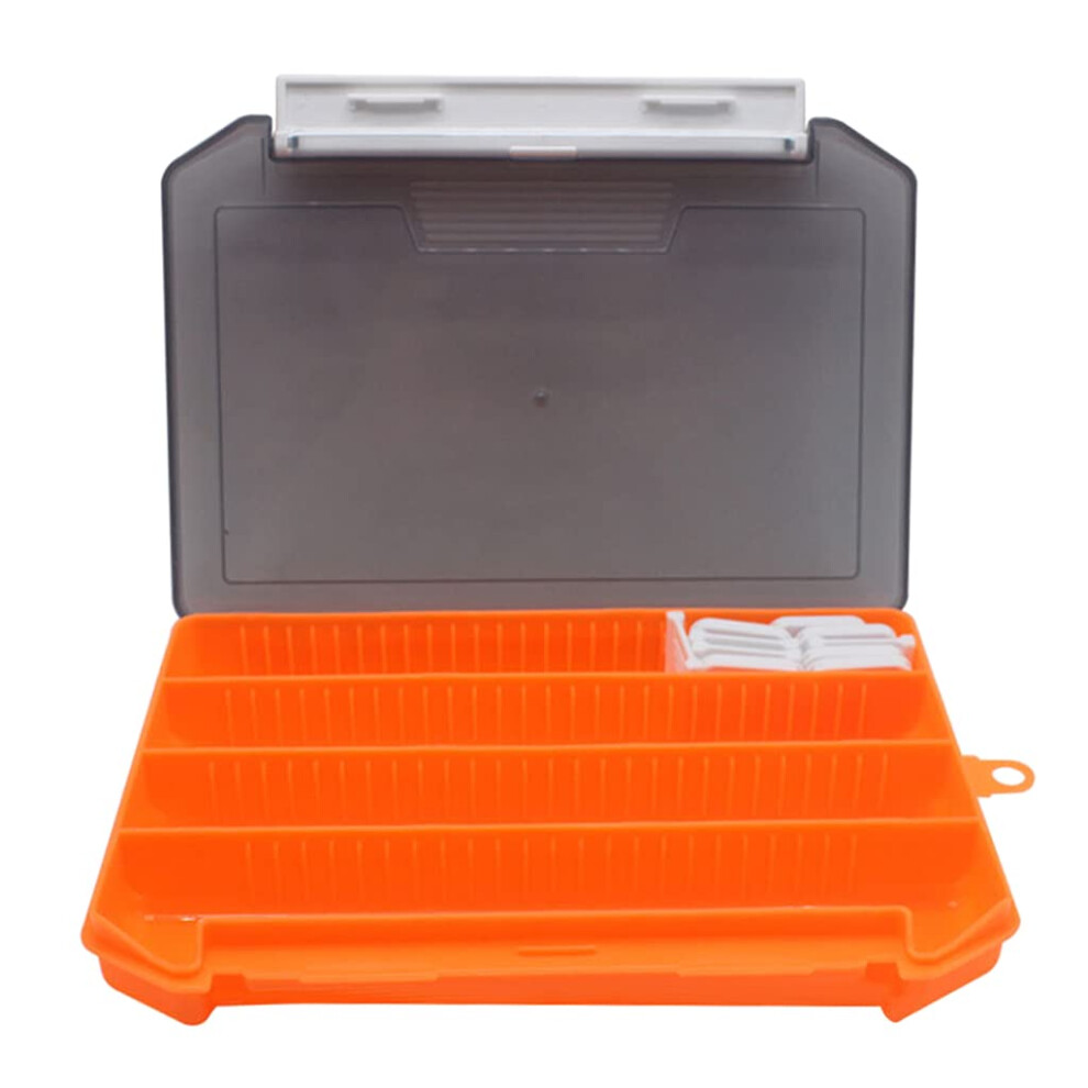 Angling Lures Hooks Plastic Box Clear Storage Trays Orange-image-OPC-PJ6DBDQ-NEW