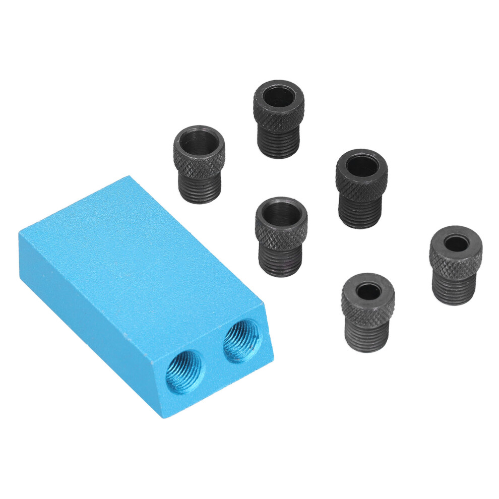 Woodwork Pocket Hole Jig 15 Aluminum Alloy 7Pcs Set For Drilling 7901329410057