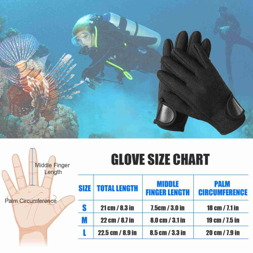 Guanti da immersione in neoprene da 1,5 mm Unisex S/M/L/XL 1
