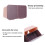 Scatola per trucco rosa/viola con coperchio a ribalta 11