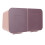 Scatola per trucco rosa/viola con coperchio a ribalta 12