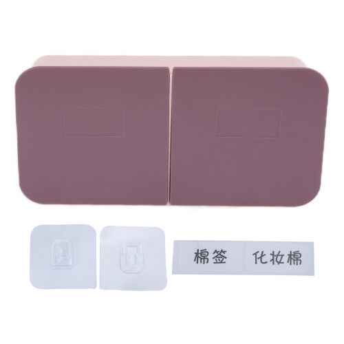 Scatola per trucco rosa/viola con coperchio a ribalta 1