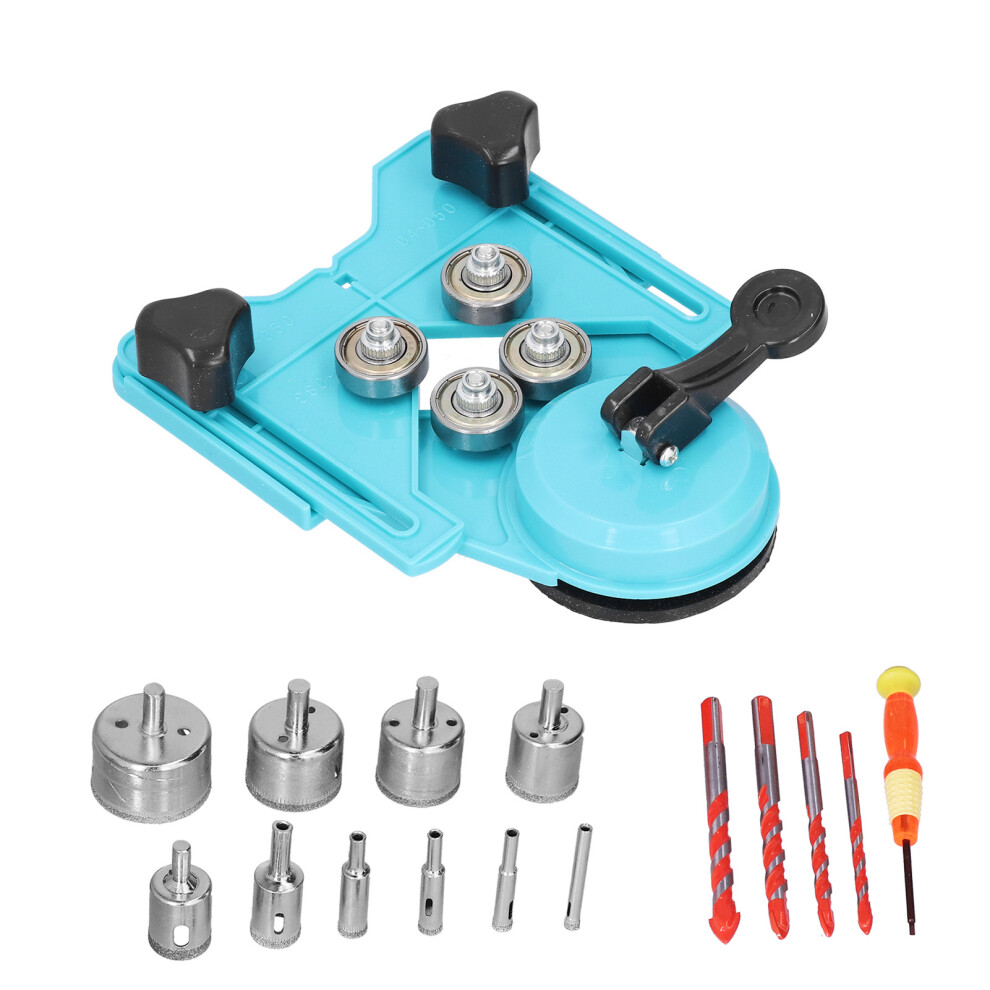 16Pcs Diamond Hole Saw Drill Bit Set 6Â50Mm Light Blue 7641329414289