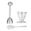 Stainless Steel Egg Cutter Topper Set with Eggshell Opener & Egg Cup 16