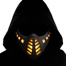 Tactical, Breathable Airsoft Leather Protective Half Mask, For AirsoftPaintballCosplayCostume Party/Bk/19 cm X 18 cm X 11.5 cm
