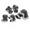 Kit di protezione per skateboard per bambini 6 pezzi Nero 1