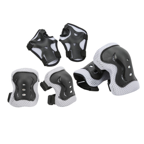 Kit di protezione per skateboard per bambini 6 pezzi Nero