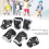 Kit di protezione per skateboard per bambini 6 pezzi Nero 9