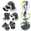 Kit di protezione per skateboard per bambini 6 pezzi Nero 11