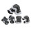 Kit di protezione per skateboard per bambini 6 pezzi Nero 15