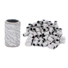 100 pezzi Anelli abrasivi per fresa per unghie grana 180 bianco 1,30,8 cm