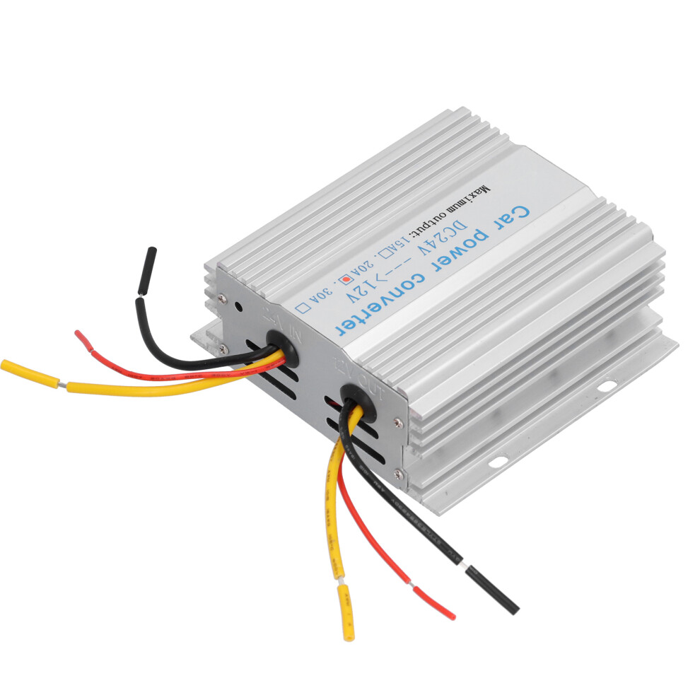 24V To 12V 20A Dc Step-Down Converter For Cars Buses Trucks Silver 7671329426968