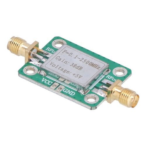 High Gain RF Amplifier 0.1-2500MHz 38dB Low Noise Microwave Module 1