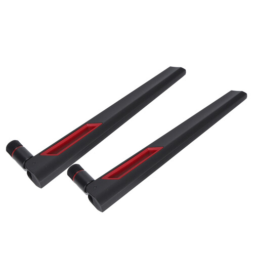2 antennes WiFi SMA MIMO double bande noires 8 dBi 2