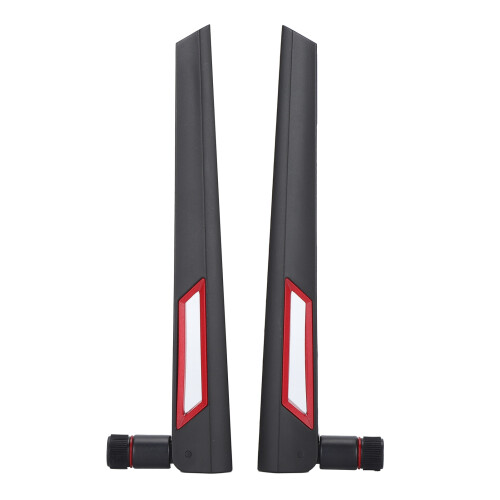 2 antennes WiFi SMA MIMO double bande noires 8 dBi 1