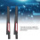 2 antennes WiFi SMA MIMO double bande noires 8 dBi 5
