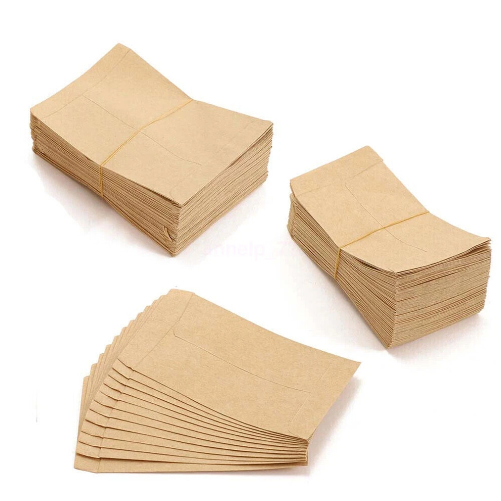 (300PCS) UP 500pc Kraft Paper Seed Packets Garden Home Storage Bags Mini Envelopes 6x11cm New