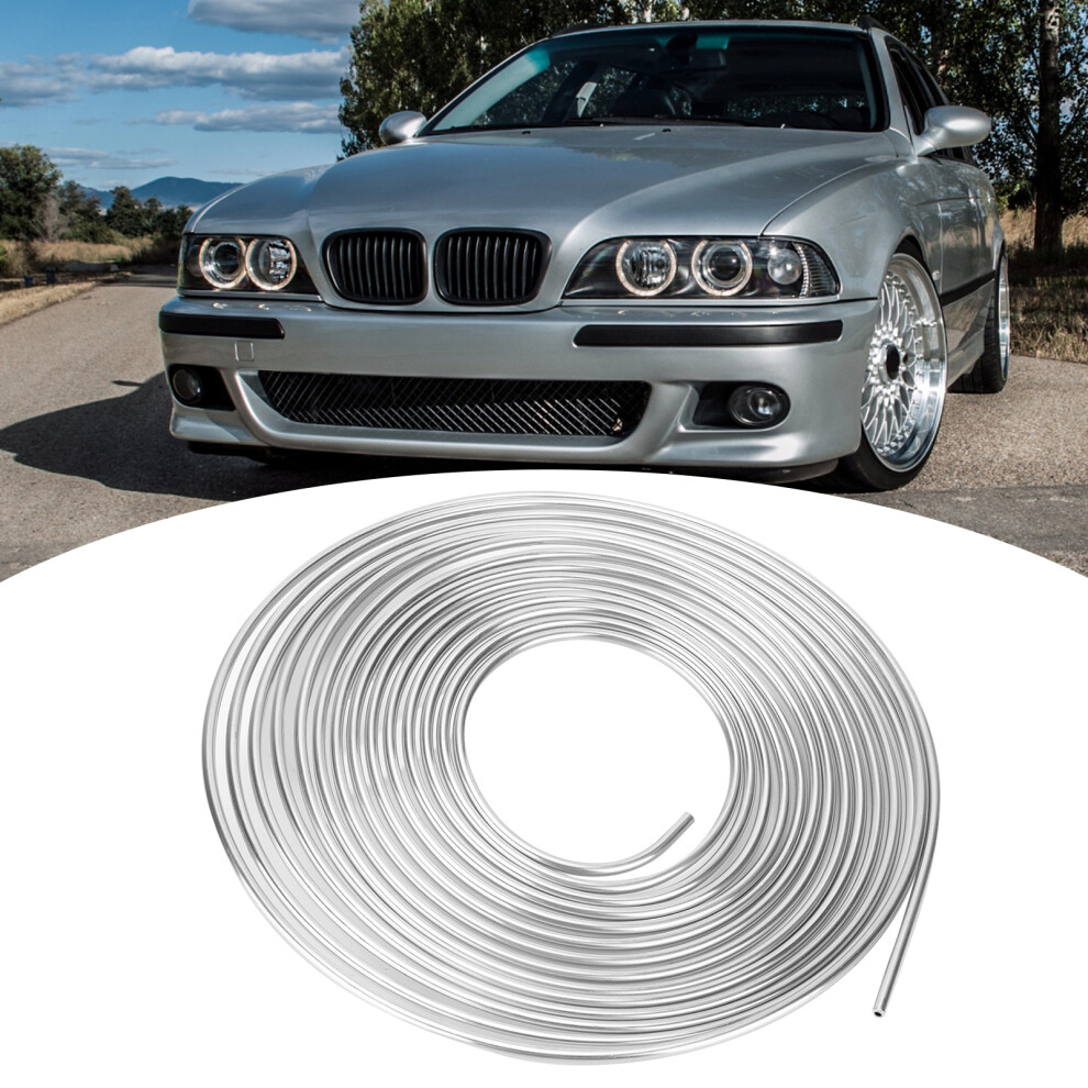 25Ft Copper Nickel Plated Brake Line Tubing 3/16In Od Silver 3451329434514